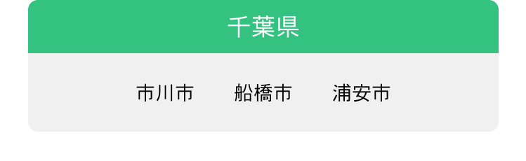 千葉県 市川市 船橋市 浦安市